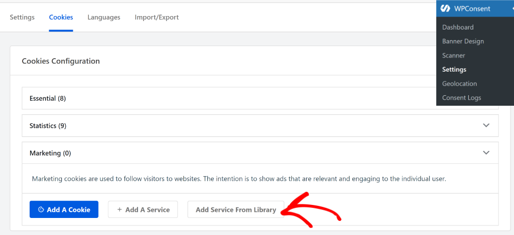 Add service from library