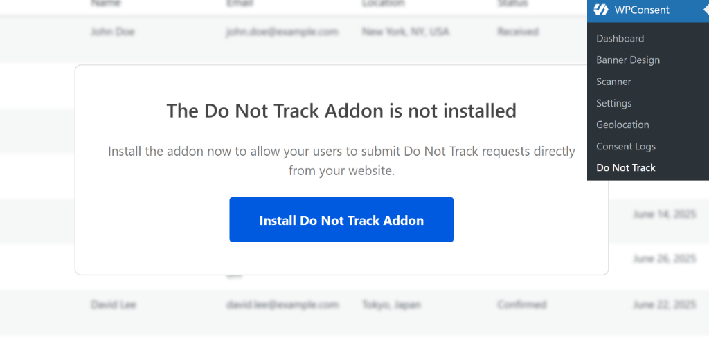Install do not track addon