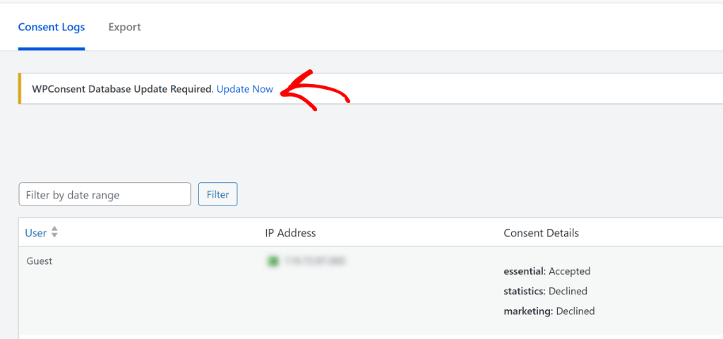 Run a migration to update database