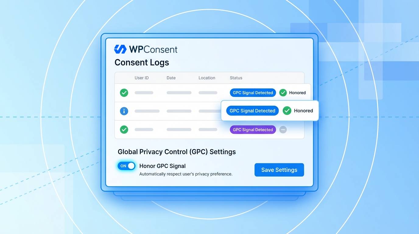 WPConsent logs when GPC signals were detected and honored