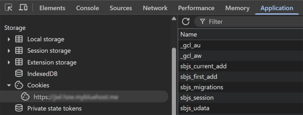 Look for Google Ads cookies