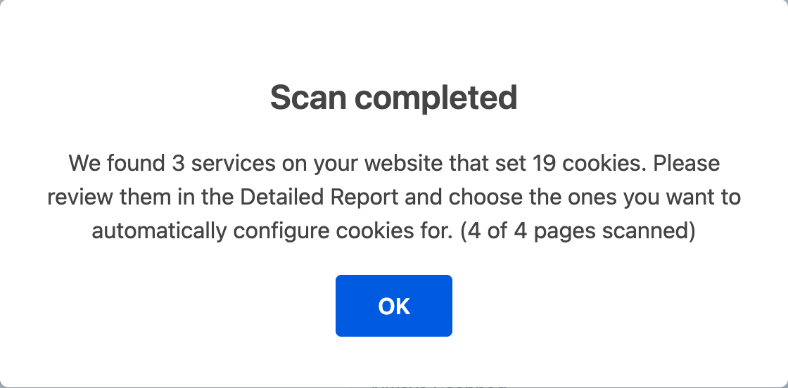 Scanning progress dialog