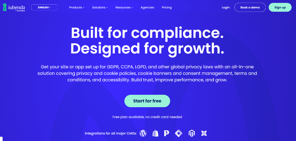 iubenda - Cookiebot alternative