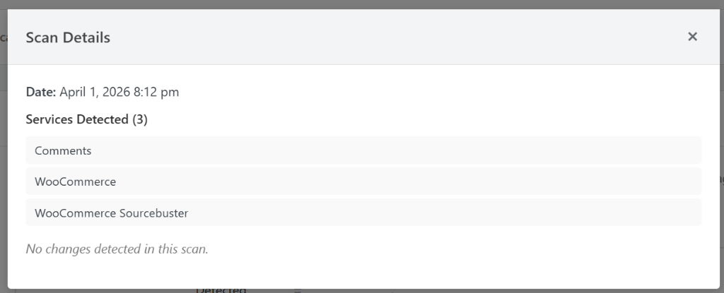 View scan history details