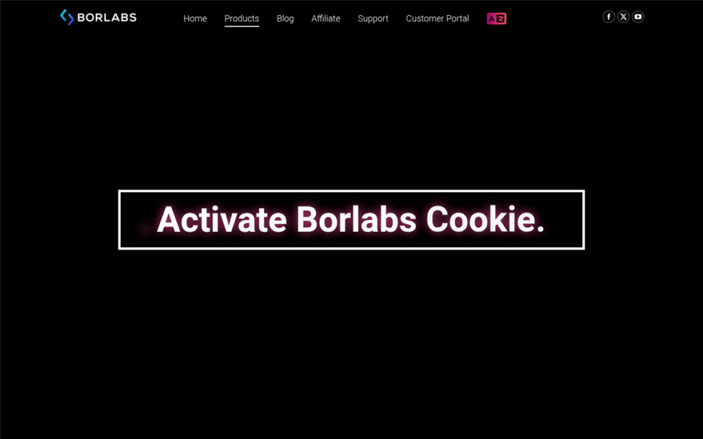 borlabs cookie homepage