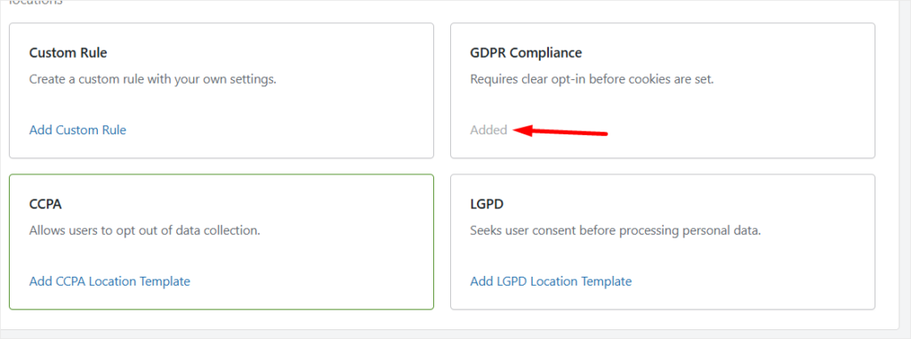 wpconsent gdpr compliance added