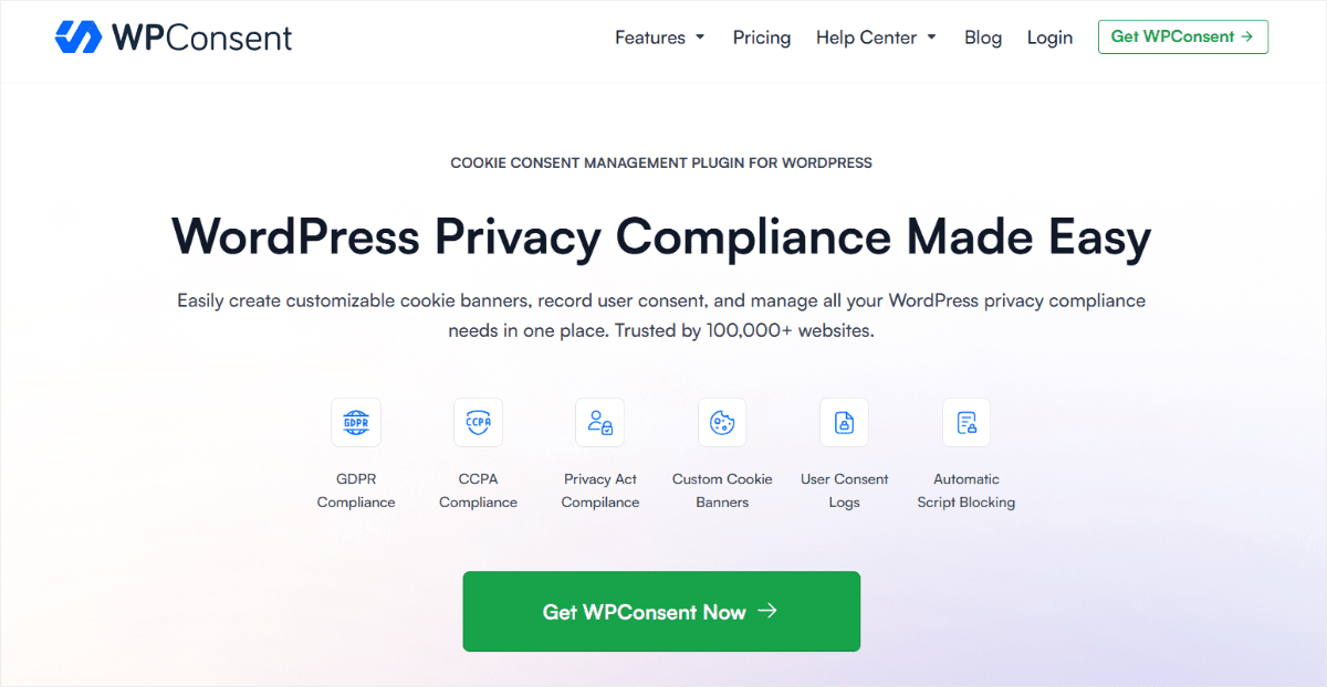 WPConsent-Homepage