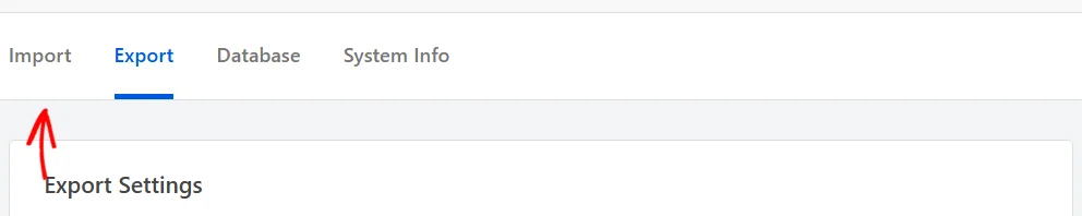 The Tools tab row in WPConsent with an arrow pointing at the Import tab